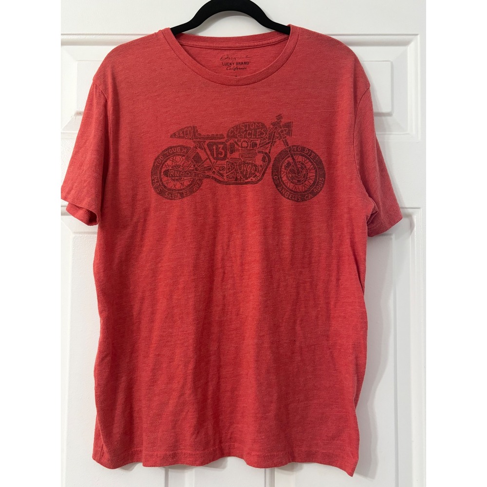 Lucky Brand | Motorcycle Graphic Tee | Large || Red|